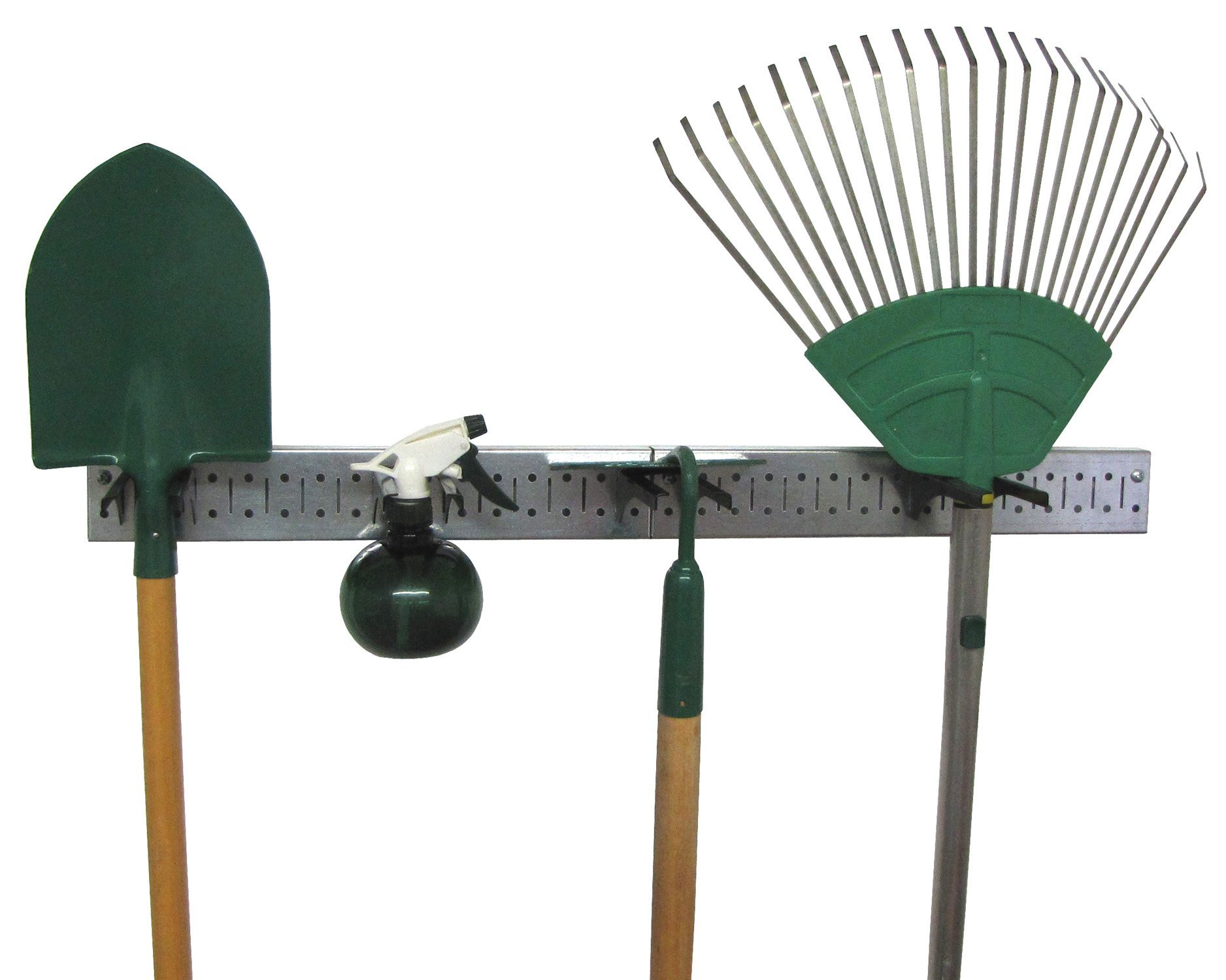 Wall Control Metal Pegboard Strip Garden Tool Organizer Pegboard Rail Kit