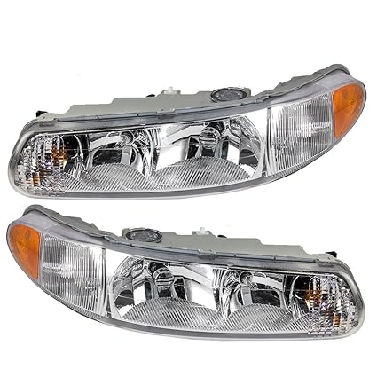 Driver And Passenger Headlights Headlamps With Corner Lamps Replacement For Buick 19244639 19244638