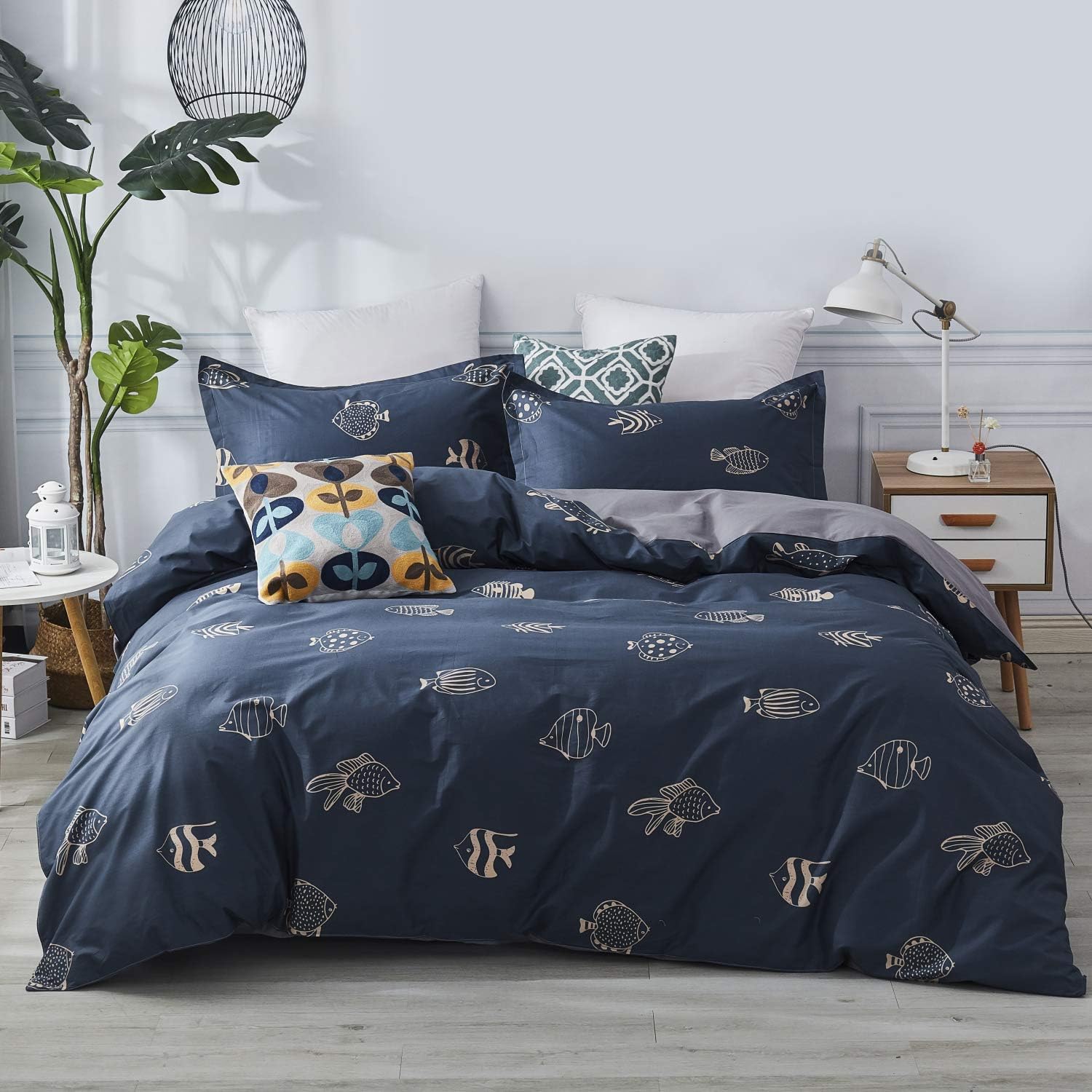 navy kids bedding
