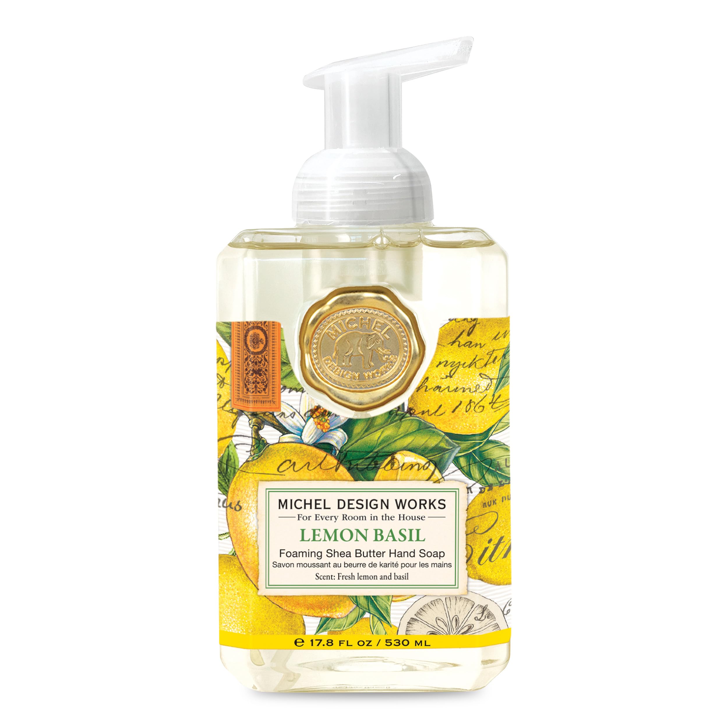 Michel Design Works Foaming Hand Soap, 17.80-Fluid Ounce, Lemon Basil