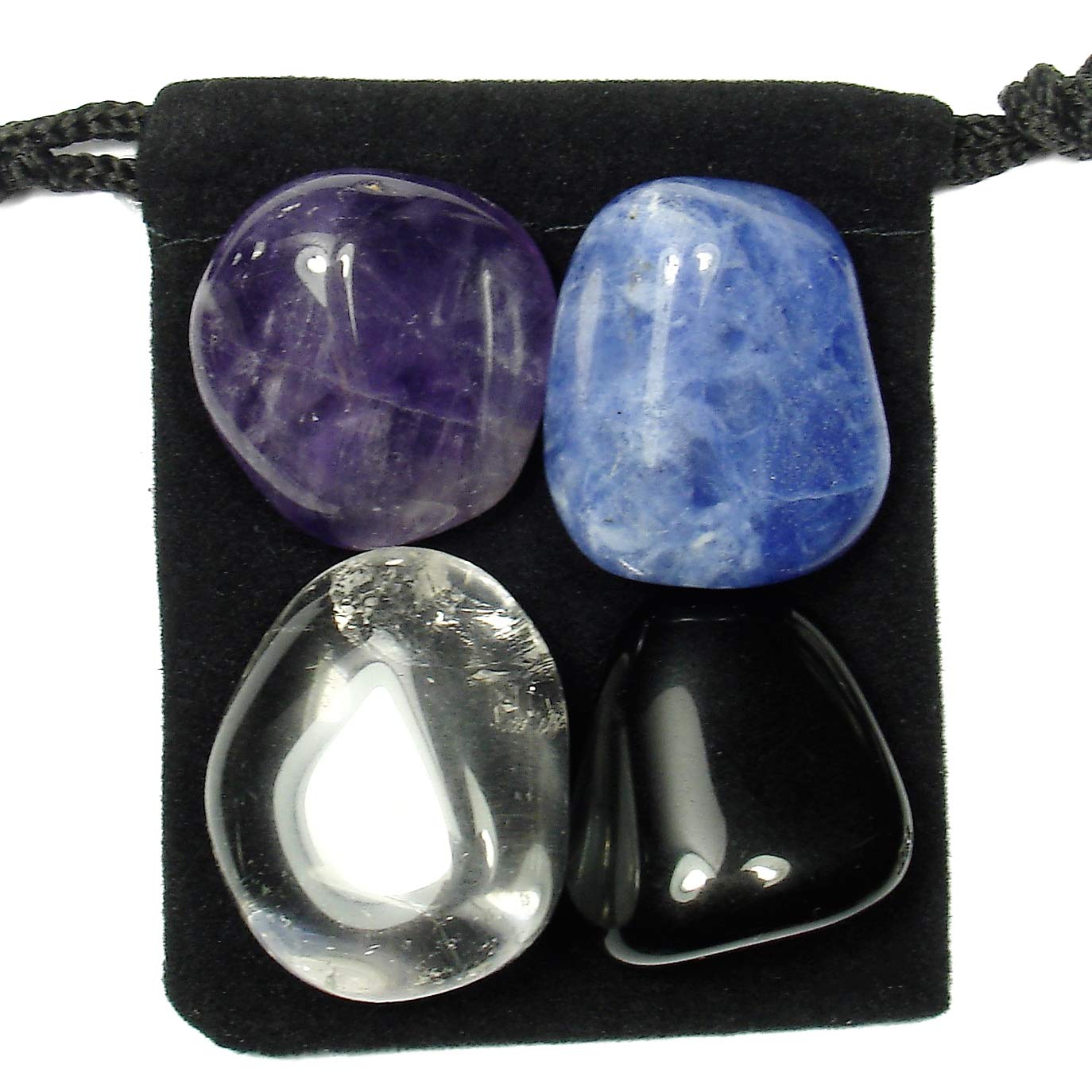 The Magic Is In YouAUTISM SUPPORT Tumbled Crystal Healing Set - Amethyst, Clear Quartz, Obsidian, Sodalite