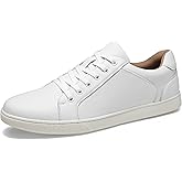 Jousen Men's Sneakers Leather Casual Shoes for Men Business Lace Up Dress Sneaker Mens Shoe