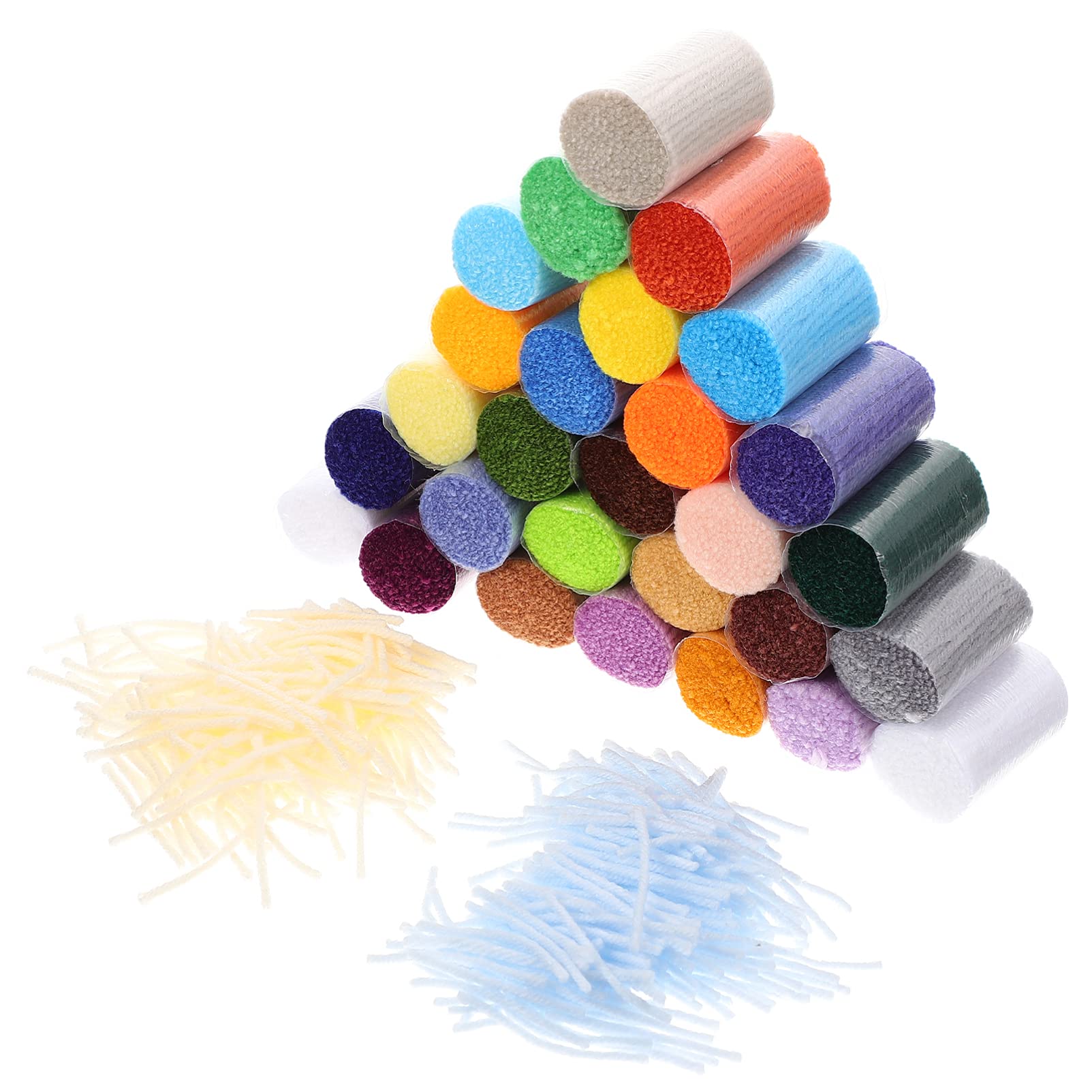 30 Rolls Pre Cut Yarns Colorful Yarn Bundles Precut Rug Yarn DIY Latch Hook for Handmake DIY Craft Sewing Knitting