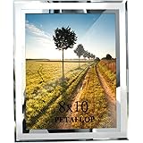 PETAFLOP 8x10 Picture Frames Real Glass for Photo Display Stand on Tabletop