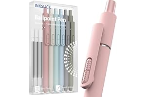 9 Pack Black Ballpoint Pens - 1.0mm Medium Point Smooth Writing Black Ink Ball Point Pens Long Lasting Retractable Fidget Pen