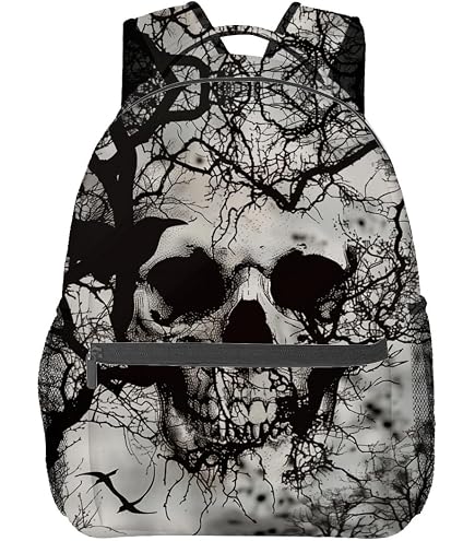 Amazon.com: JIPONI Scary Skulls Backpack For Girls Boys, Student