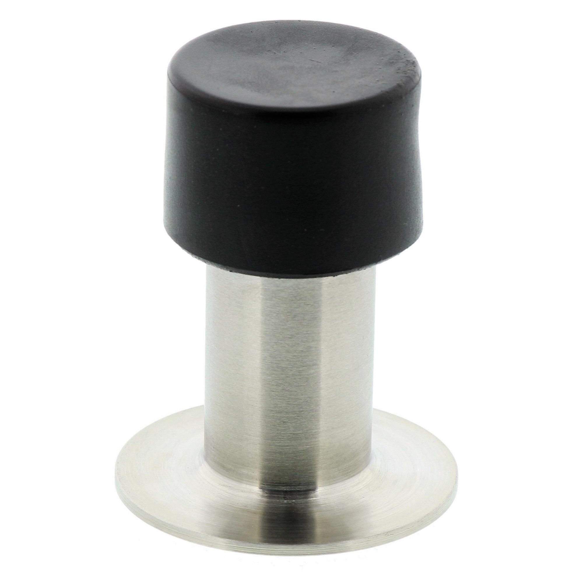 BURG-WÄCHTER Wall Door Stopper, Height: 65 mm, Diameter: 51 mm, Incl. Mounting Material, TSW 2365 Ni SB, Stainless Steel, 15521 9