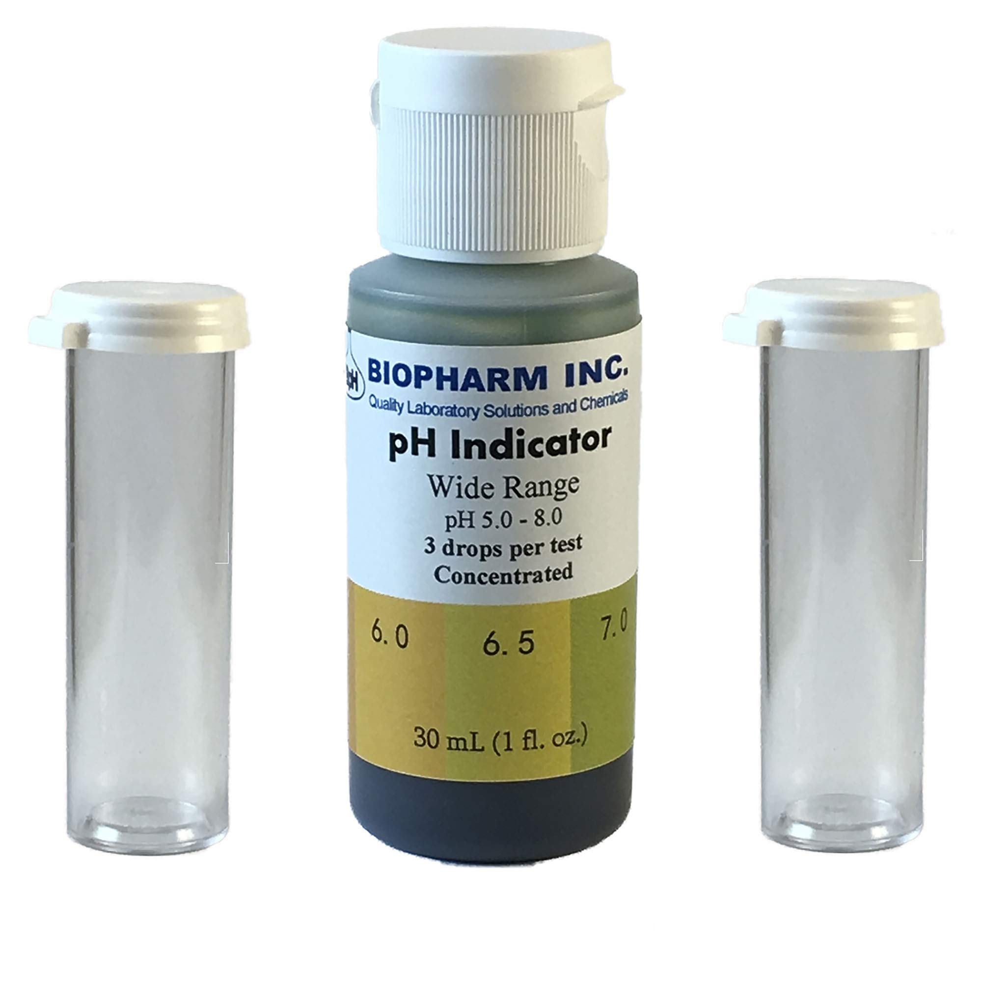 Wide Range pH Indicator Solution: 30 mL Plus 2