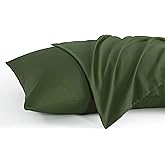 NTBAY Queen Pillow Cases Set, 2 Pack Brushed Microfiber 20x30 Inches, Olive Green with Envelope Closure, Soft, Wrinkle, Fade, Stain Resistant