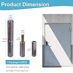 Yotapik 12 PCS Barrel Hinges Weld On, 4-5/8" X