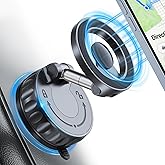 linwetra Ultra Strong Magnetic Car Phone Holder - 360° Adjustable Vacuum Suction Cup Foldable Phone Mount for MagSafe, Compatible with iPhone, Android, and All Smartphones - for Car/Gym/Kitchen