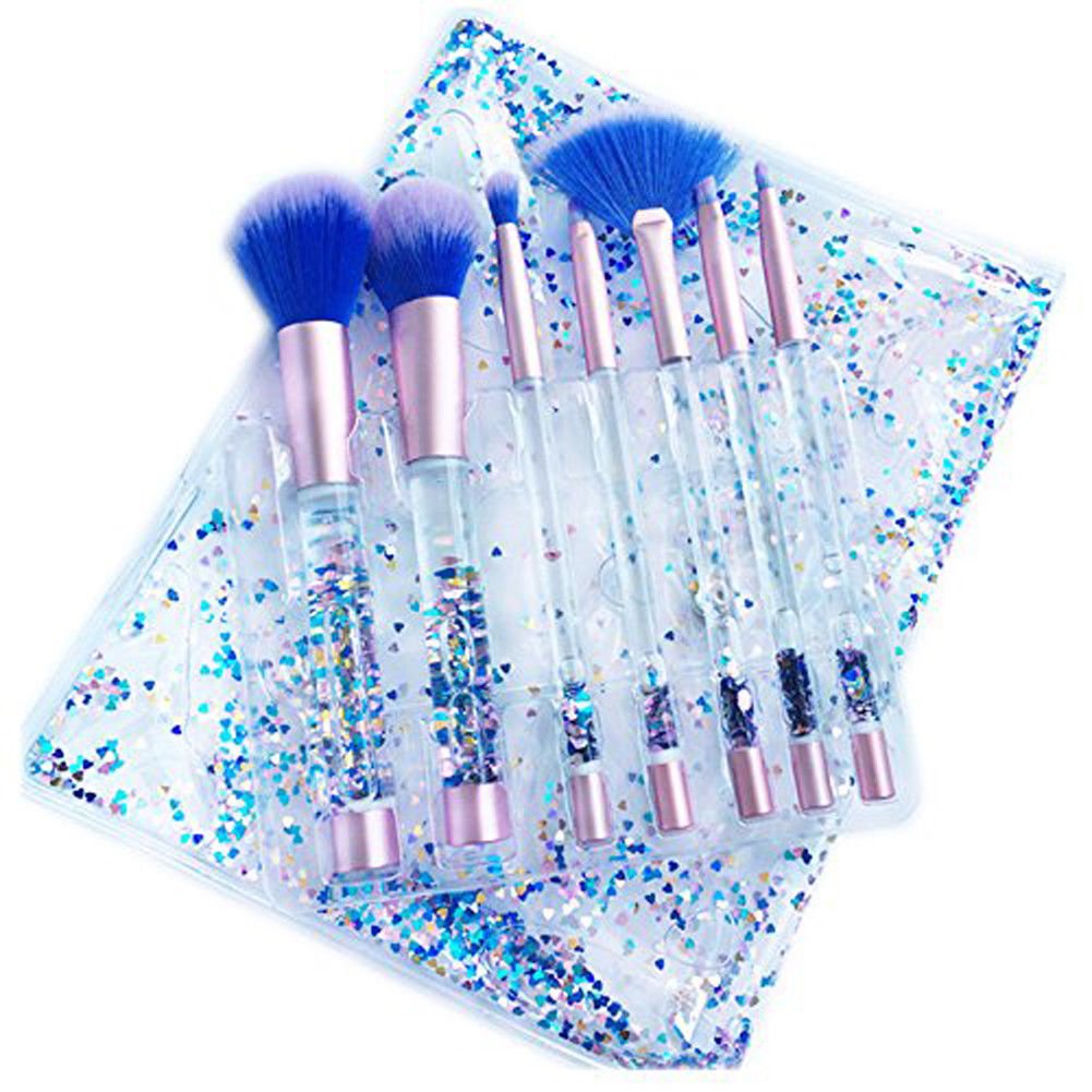 liquid glitter makeup brushes