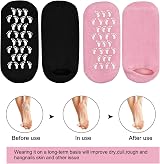 ZYFC Moisturizing Gel Socks Spa Gel for Dry Cracked Feet Soften Heels 2 Pairs view 2