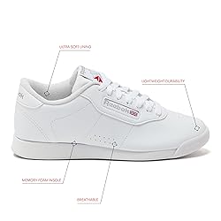 Reebok womens Princess Running Shoe, White/Gum, 7.5