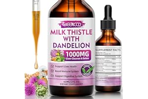 MEENCCD Milk Thistle Liquid Drops - Liver Cleanse Detox & Repair - 1000mg Milk Thistle Supplement for Liver Support, Silymarin Milk Thistle Liver Supplement for Liver Health, Vegan, Non-GMO, 2 Fl Oz