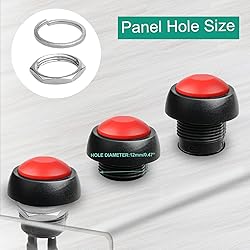 QTEATAK 1/2"(12mm) Pre-Wired Mounting Hole On/Off