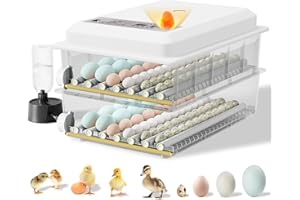 Loyfoly Incubators for Hatching Eggs, 120 Eggs Incubator with Automatic Egg Turning and Humidity Control, Chicken, Duck, Goose, Bird, Quail, Incubator for Farm, Lab, Home（Blue）