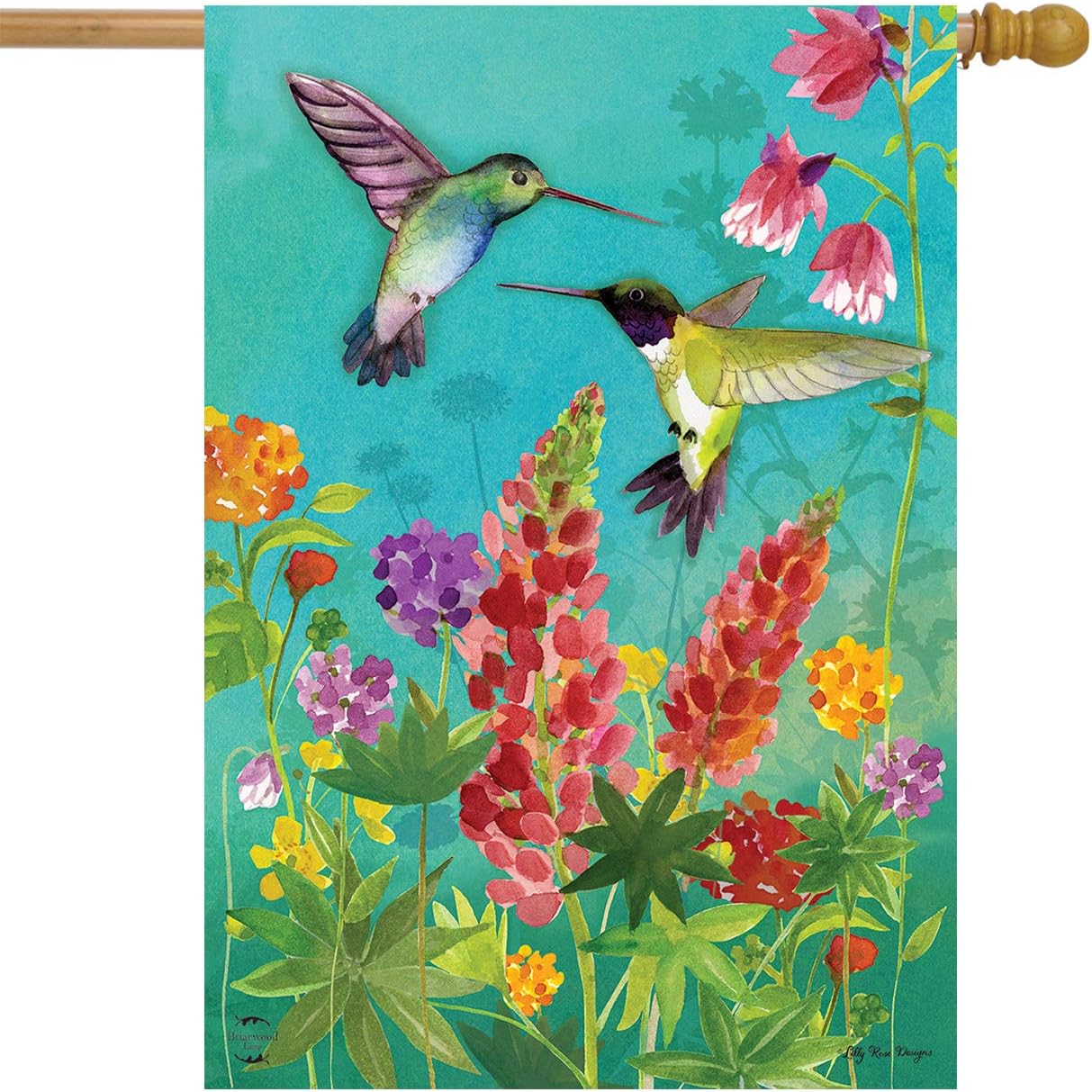 Best Hummingbird Garden Flag 28X40