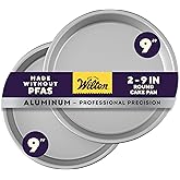 Wilton 2-Piece 9 x 2 Inch Round Cake Baking Pan Set, Even Heating Aluminum Bakeware for Tiered & Layered Cakes, Made without 