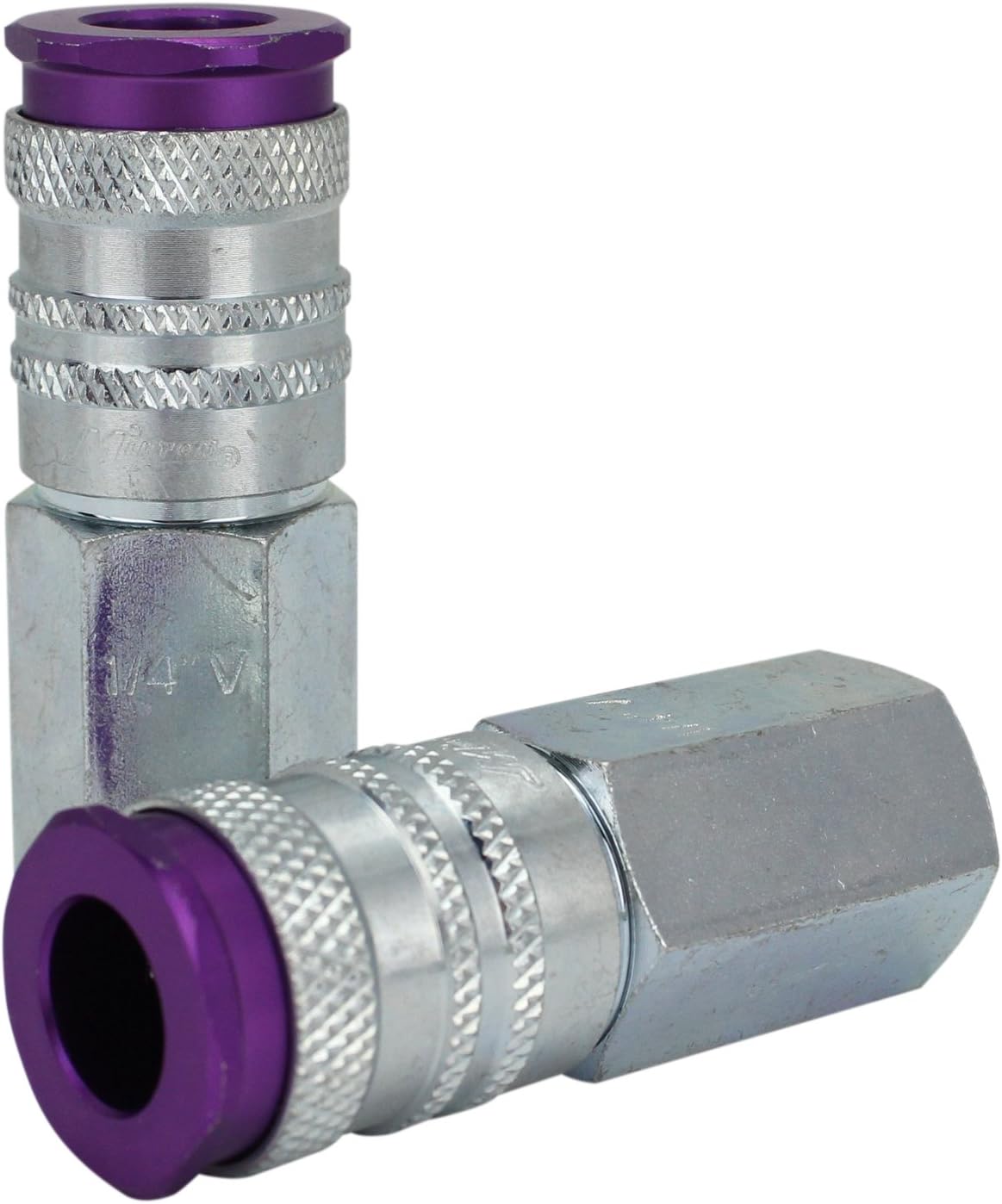 ColorFit by Milton HIGHFLOWPRO S-314VKIT Coupler & Plug Kit - (V-Style, Purple) - 1/4" NPT, (14-Piece) - - 