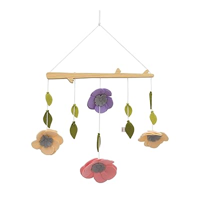 Buy Ed Ellen Degeneres Painterly Floral Nursery Ceiling Mobile With Natural Wood Arm Pink Cream Lilac Felt Flowers Sage Leaves Lavender Pink Cream Green Online In Indonesia B07twcxgkl