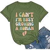 Zoemghc Pregnancy Announcement Shirts Growing A Human Shirt Women Cute Funny Graphic Maternity Tees Pregnant Mom Gifts Tops