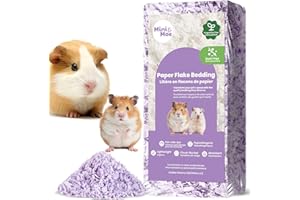 mini&moe Hamster Bedding: Dust-Free and Odor Control Moisture Absorbent Natural Paper Small Pet Bedding - for Guinea Pigs, Hamsters, and Rabbits, 12 Liters