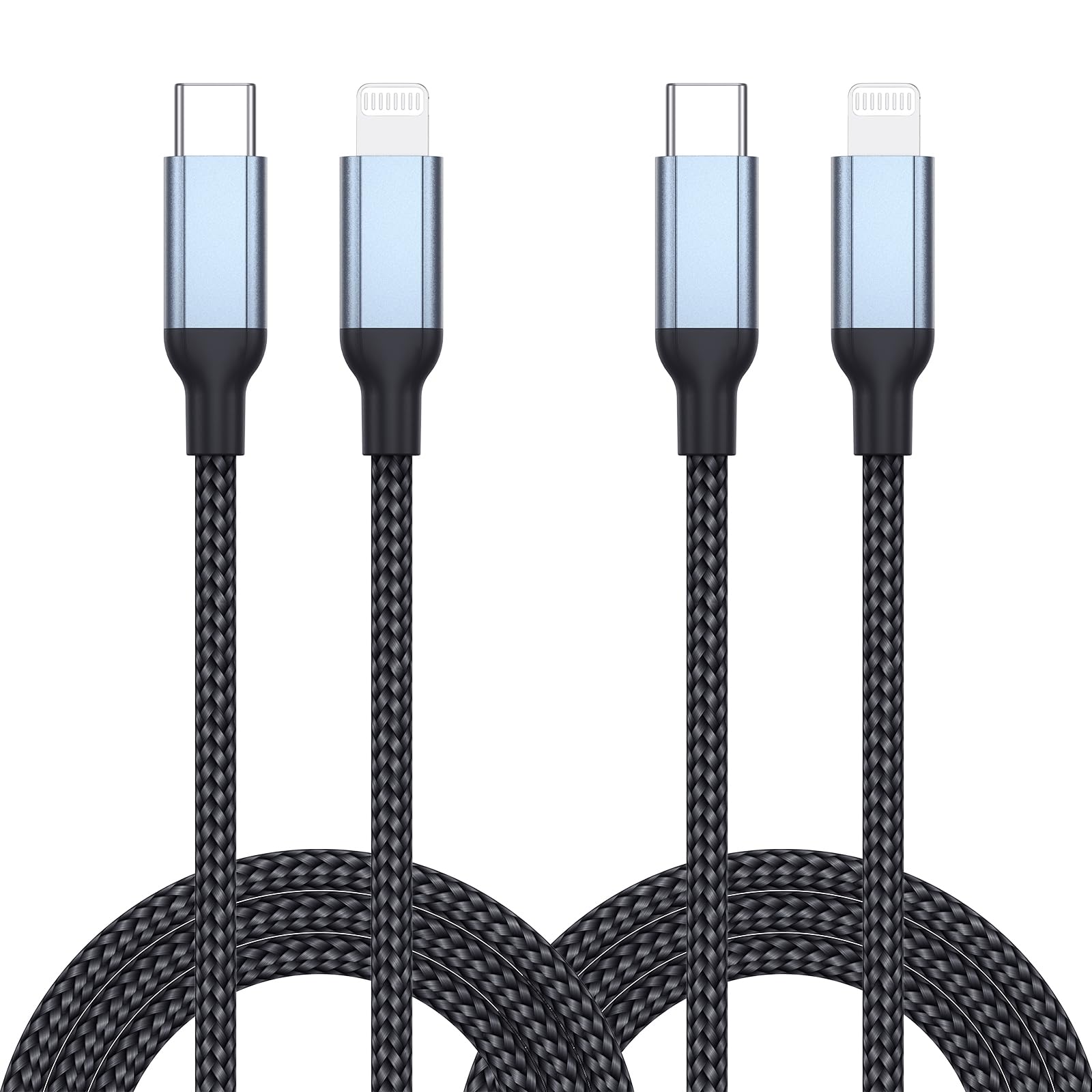 Photo 1 of 1.5 FT USB C to Lightning Cable Short, 2Pack [MFi Certified] Braided Short Type c to iPhone Cable PD Fast Charging 1.5 Foot C to Lightning Cord for iPhone 14/13/12/11Pro/X/XR/8/7/6s/Plus/SE/iPad