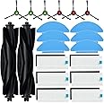 HUIZHEN Replacement Parts Kit for Tikom L9000 & L8000, for Airzeen Q6 SE, for HONITURE Q6 SE, for Laresar L6 Nex Robot Vacuum Accessories, 2 Main Brush, 6 Side Brush, 6 Hepa Filter, 6 Mop Pad