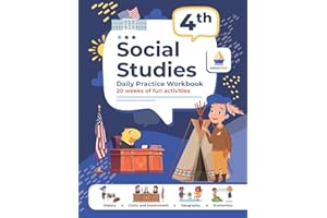 4th Grade Social Studies: Daily Practice Workbook | 20 Weeks of Fun Activities | History | Civic and Government | Geography |
