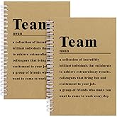 Team Gifts Team Definition 100 Pages Spiral Notebook 2 Pcs,Team Appreciation Gifts for Employees journals for writing,Notebook For Work,Team Member Gifts for Colleagues,Employee (Team Definition)