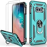IKAZZ Galaxy S10e Case with Screen Protector,Military Grade Shockproof Cover Pass 16ft Drop Test with Magnetic Kickstand Car 