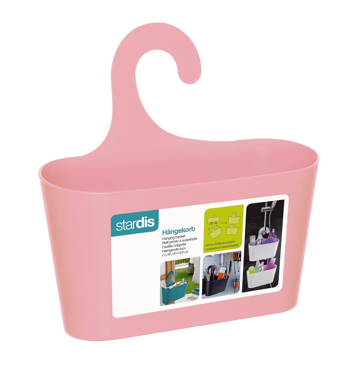 Shower Basket Pink with Hook Hanging Caddy Organizer Plastic Amazon.co