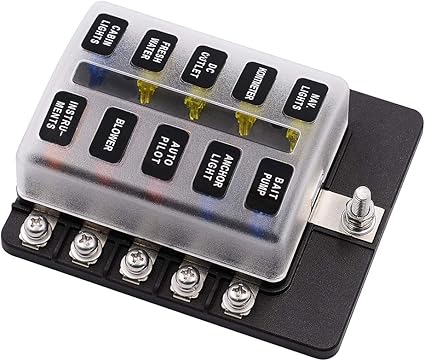 Caja De Fusibles, 1 En 10 Con Indicador LED: Amazon.es: Coche y moto