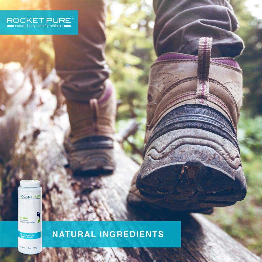 Natural Foot & Shoe Odor Eliminator Powder - For Athletes, Men, Women & Kids | Remove, Control & Prevent Smell from Feet & Shoes with Powerful Essential Oils - 5oz Bottle - Eucalyptus : Beauty