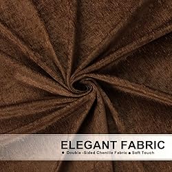 ELKCA Thick Chenille Window Curtains Valance for
