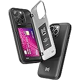 TORU CX Hybrid for iPhone 15 Pro Max Wallet Case | Dual Layer Slim Protective Hard Cover with Hidden 2-Credit Card Slot Holder - Black