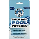 Burro Adhesives 10-Pack Waterproof White Pool Patches - Professional Grade PVC Repair Kit with 2.75" x 4" Heavy Duty Patches for Commercial &amp; Residential Vinyl Liner Pools, Works Underwater &amp; Dry