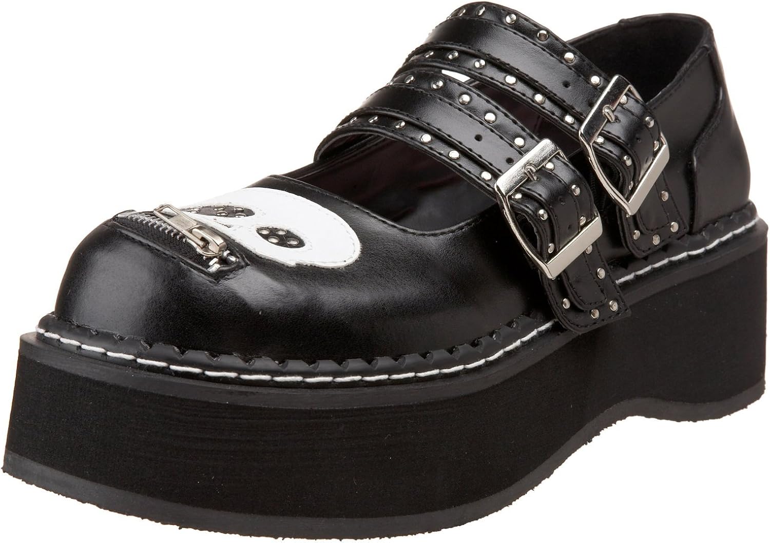 demonia skull mary janes