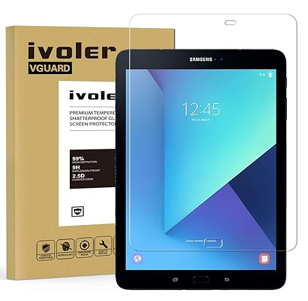 Samsung Galaxy Tab S3 9.7'' (SM-T820 / SM-T825) / S2 9.7'' (SM-T810 / SM-T815) Panzerglas Schutzfolie, iVoler® Premium Panzer