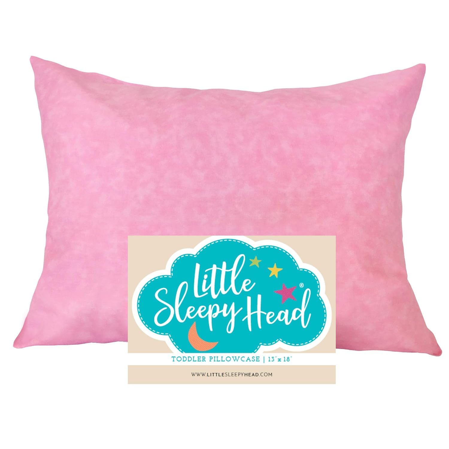 Little Sleepy Head Toddler Pillowcase - Pink Marble, 13 x18 Inch