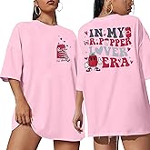 Drinks Oversized Shirt Women Funny Saying Graphic Tees Vintage Drinks Lover Short Sleeve Tops
