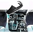 DesirePath Car Gear Shift Knob Cover Trim Carbon Panel Frame Cove Fiber Sticker Head Trim Fit for BMW E60 E70 X5 X6