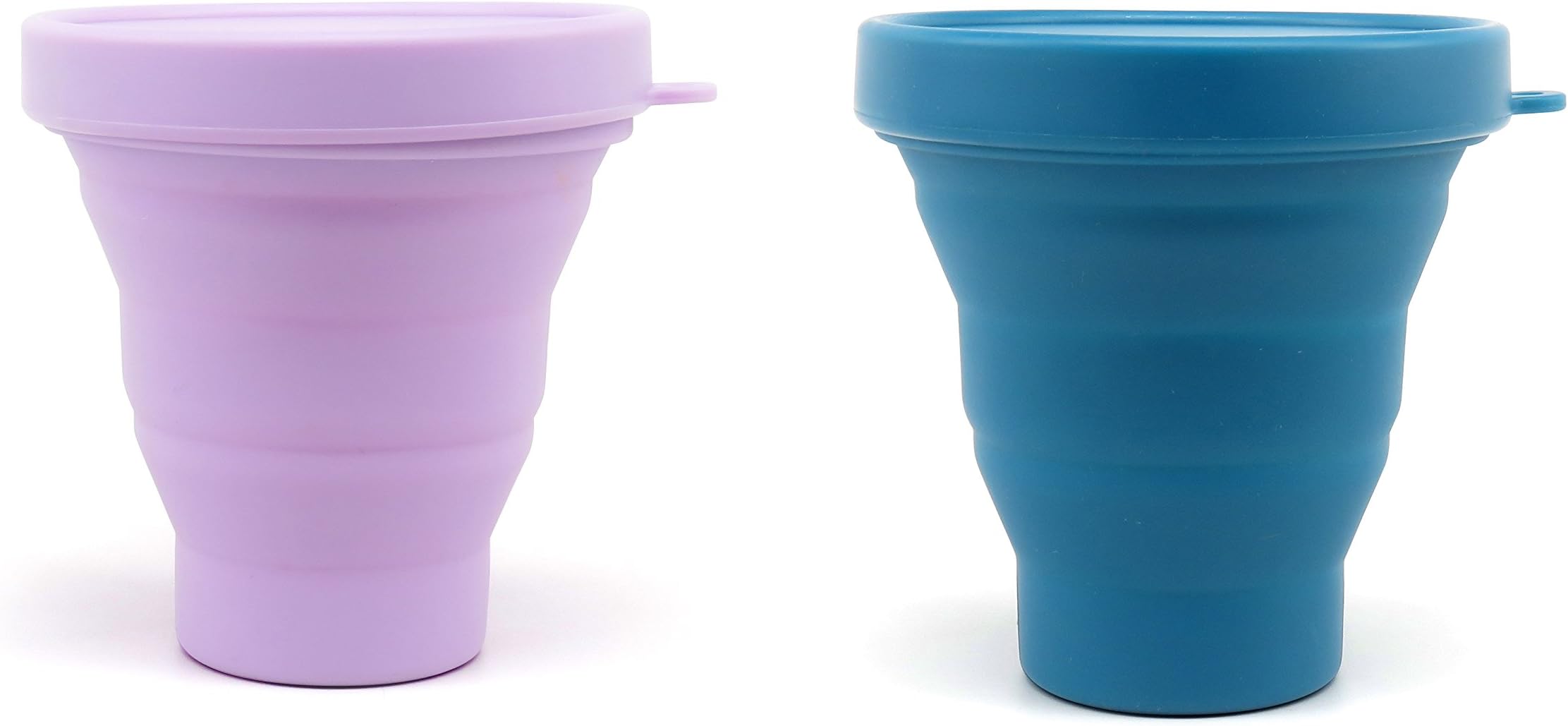 Dandelion Cup Sanitation Container to Clean Menstrual Cup, Set of 2 - Amethyst and Deep Ocean