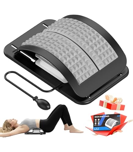 Amazon.com: TRAKK Back Stretching Device,Back Massager for Bed & Chair &  Car,Multi-Level Lumbar Support Stretcher Spinal, Lower and Upper Muscle  Pain Relief(Black/Blue) : Health & Household
