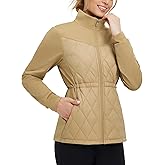 baleaf Women's Quilted Jackets Golf Winter Lightweight Warm Stand Collar Water Resistant Puffer Jacket 4 Pockets