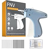 FNV Quicker Clothing Fixer, Stitch Gun for Clothes, Quicker Sewing Gun for Cloth, Mini Sewing Stitch Machine with 6 Needles, 1000 Black&1000 White Fasteners (Light Blue)