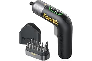 Fanttik L2 Pro Electric Screwdriver set, Cordless Screwdriver, 20 Bits, 1/4‘’Hex Chuck, Max 6N·m Torque, Digital Screen, Variable Speed, 2000mAh Rechargeable Battery, Tech Tool for DIY Enthusiasts