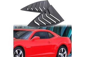 DXGTOZA Rear Side Window Louvers for 2010-2015 Chevy Camaro LS LT RS SS GTS, ABS Window Scoop Cover Vent Lambo GT Style…