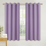 PONY DANCE Taro Purple Bedroom Blackout Curtains 46x54 2 Panels Eyelet view 2